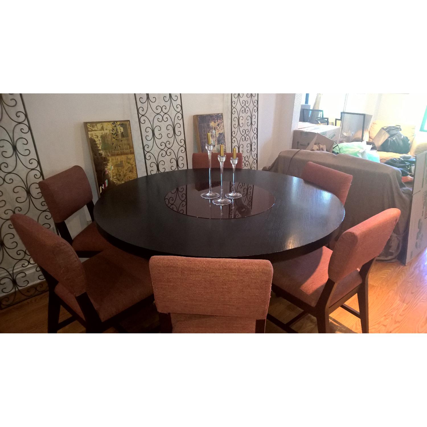 Elite Wenge Round Dining Table w/ 6 Chairs - image-3