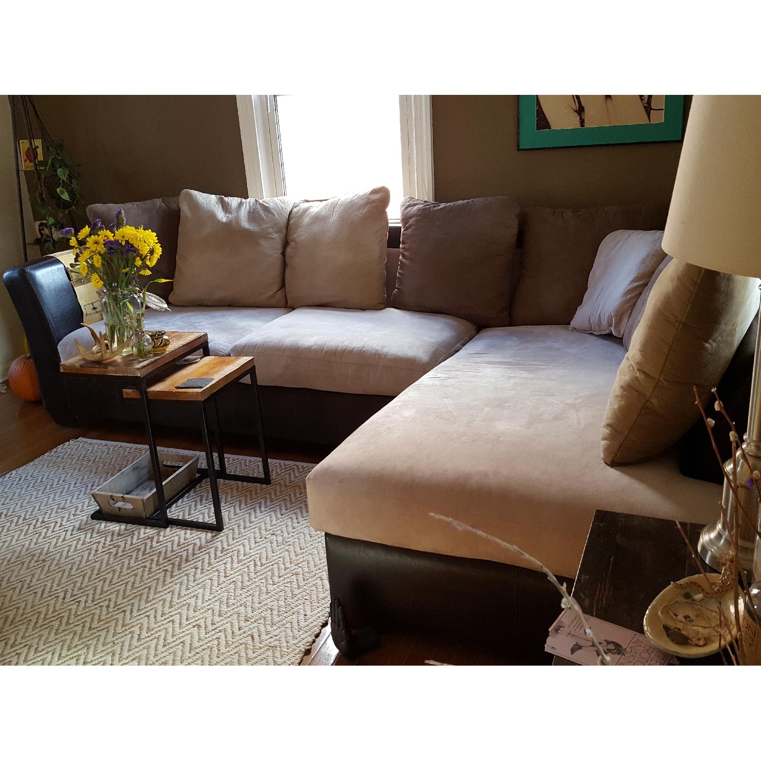 Ashley's Leather & Cream Sectional - image-2