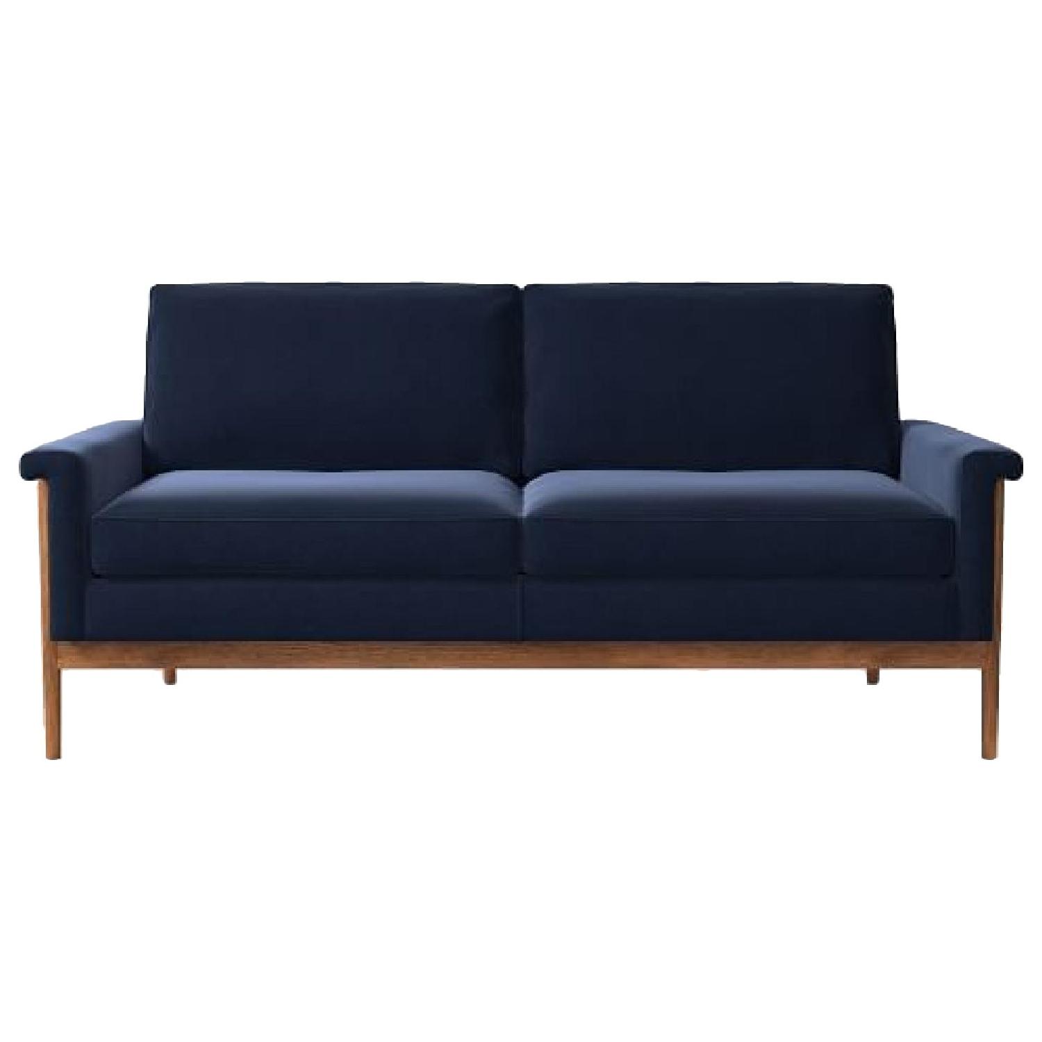 West Elm Leon Wood Frame Loveseat - image-0