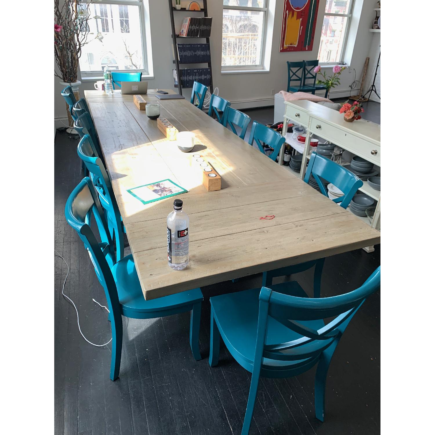 Restoration Hardware Salvaged Wood Trestle Dining Table - image-1