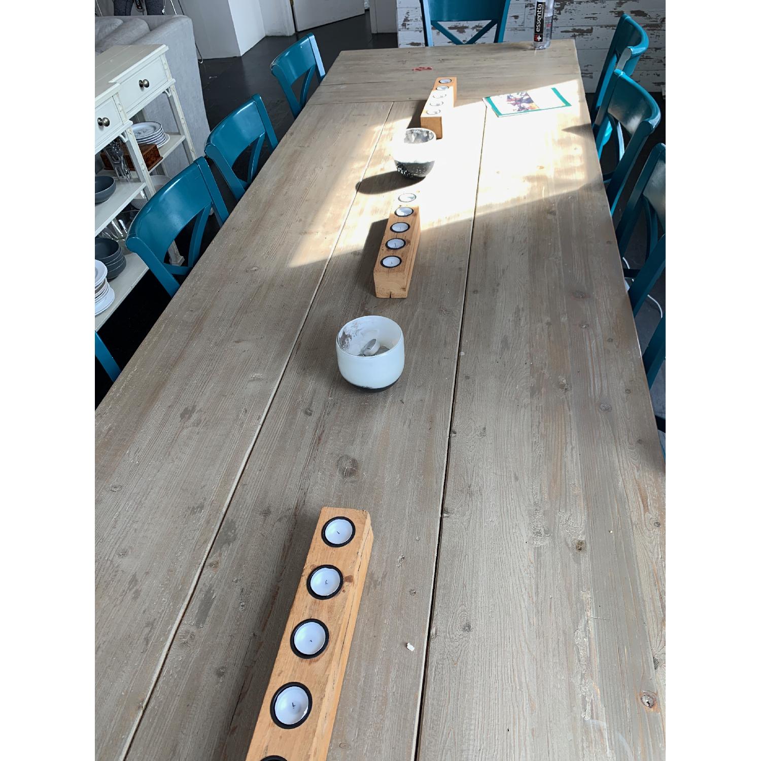 Restoration Hardware Salvaged Wood Trestle Dining Table - image-2