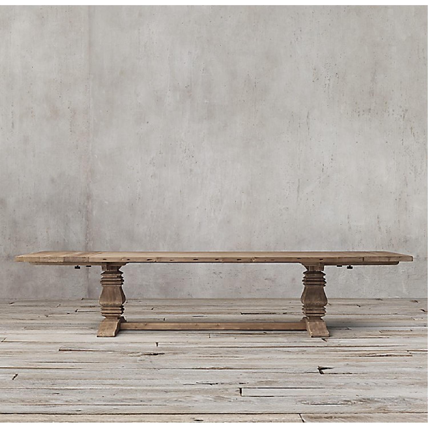 Restoration Hardware Salvaged Wood Trestle Dining Table - image-5