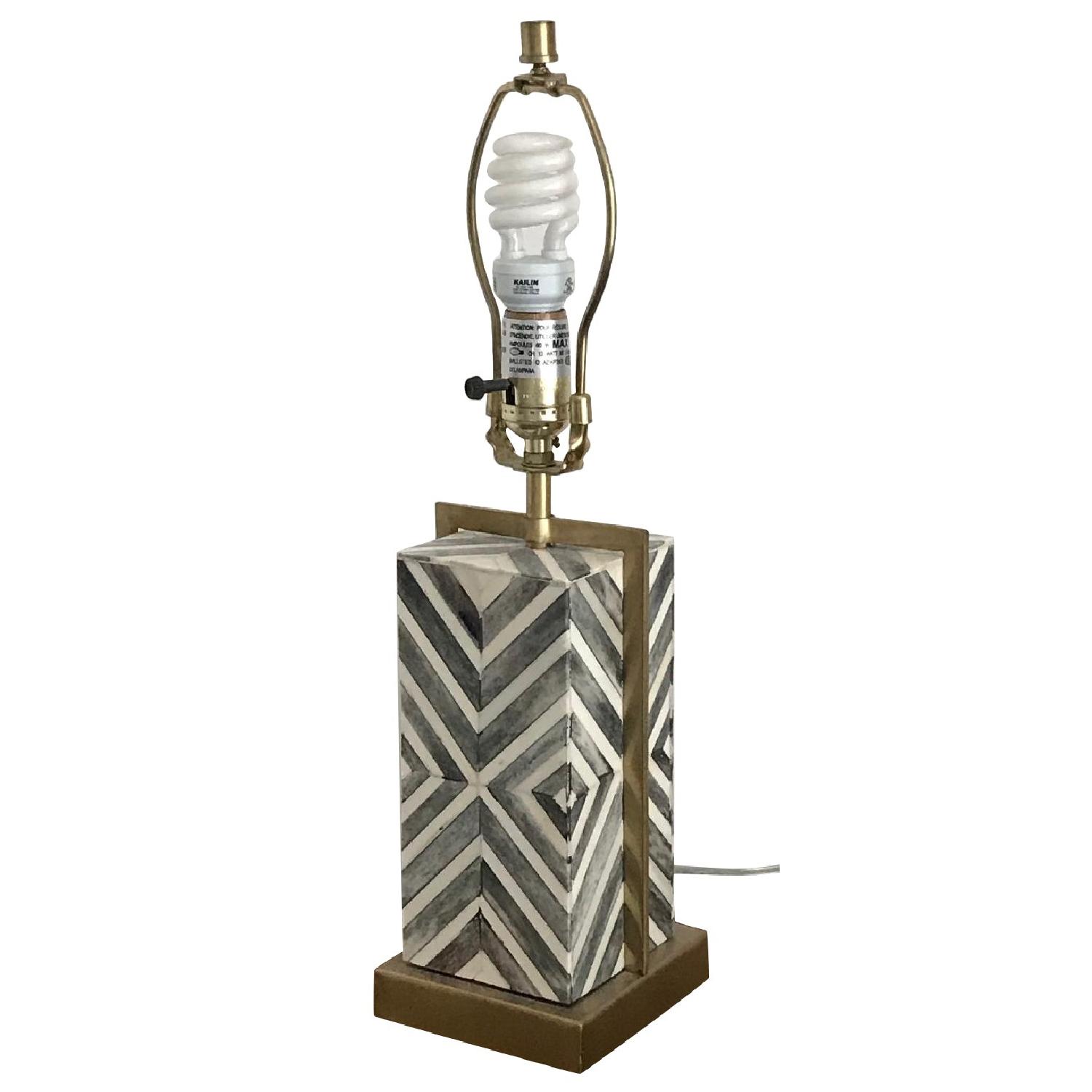 West Elm Chevron Deco Lamp Base - image-0