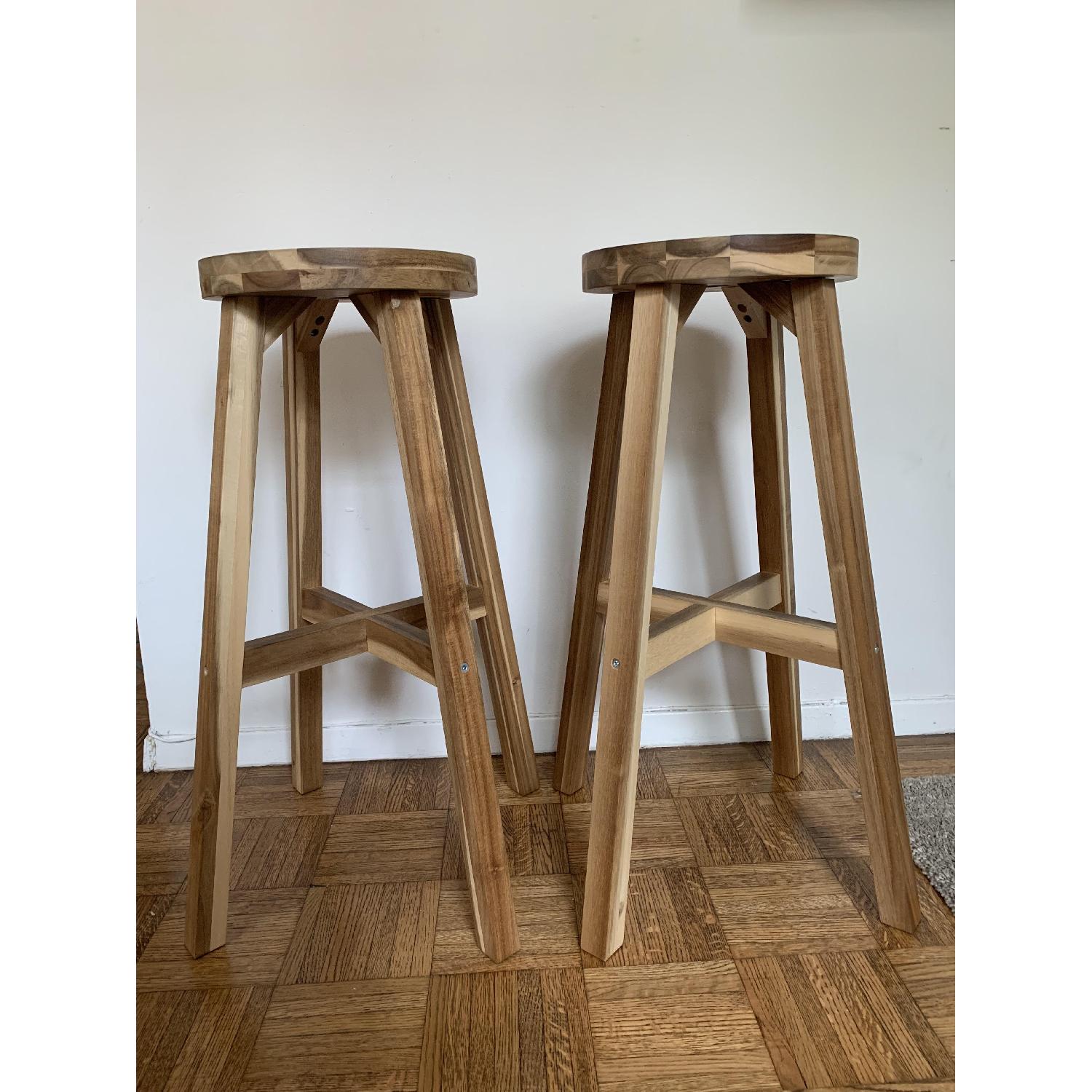 Ikea Wooden Backless Stools - image-1