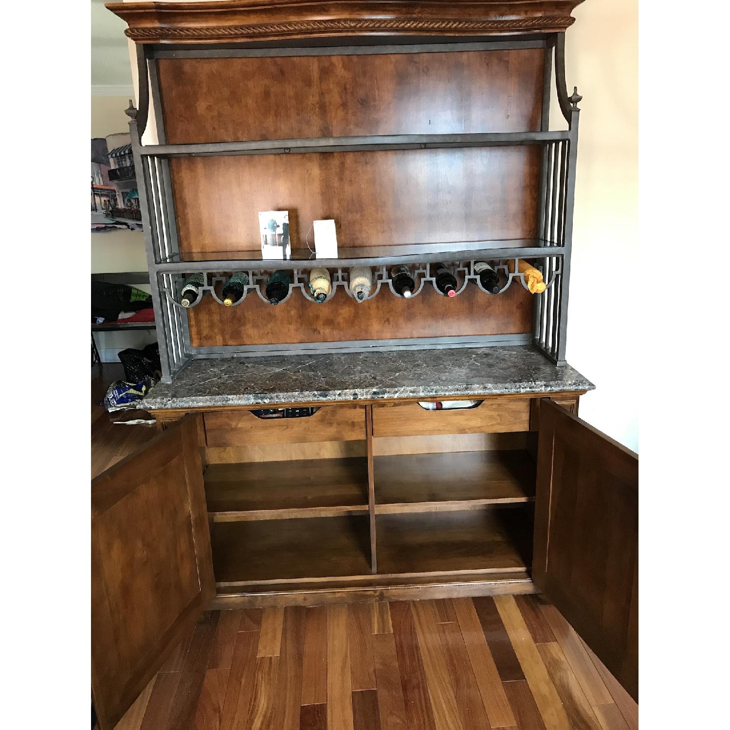 Century Solid Wood Credenza w/ Detachable Wine Rack - image-4