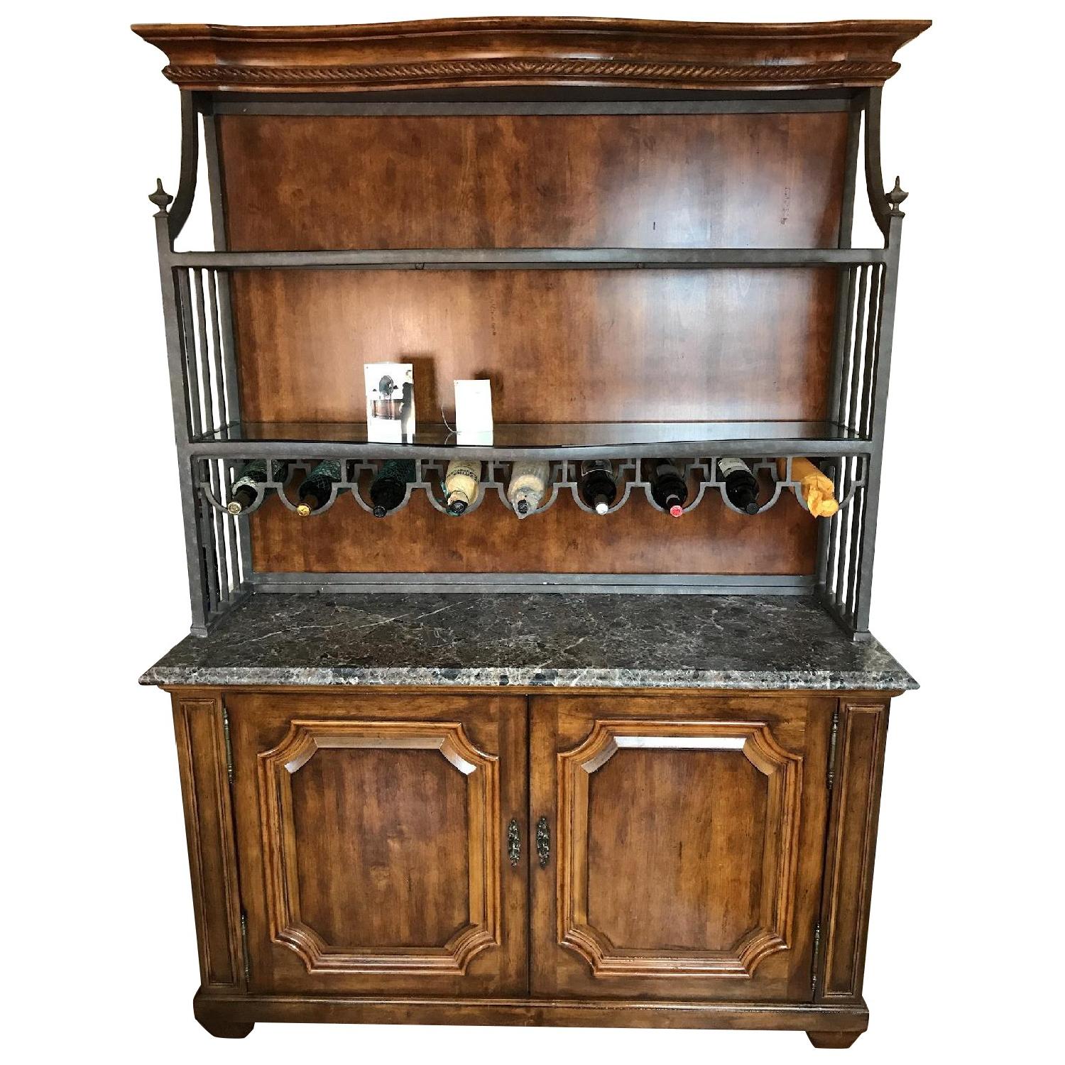 Century Solid Wood Credenza w/ Detachable Wine Rack - image-0