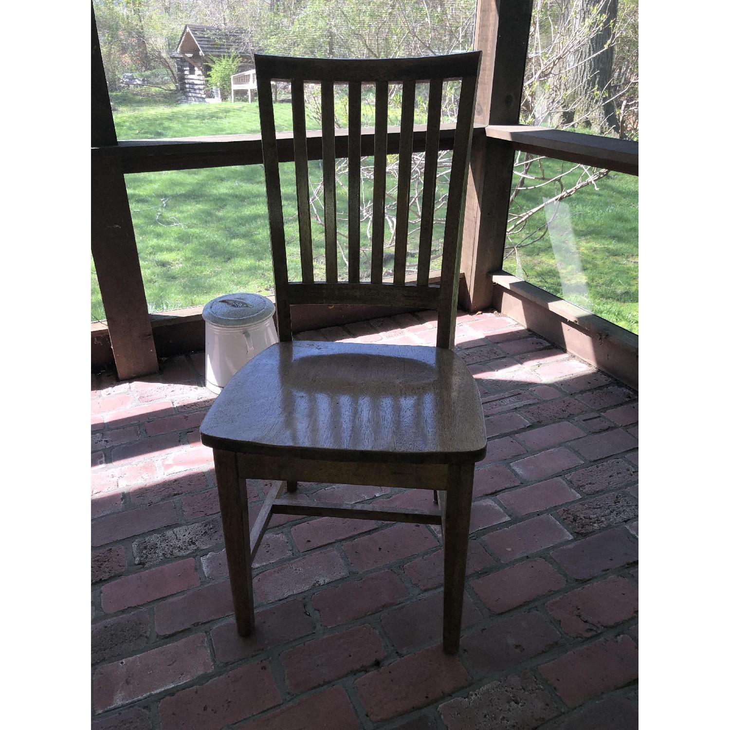 Pottery Barn Round Glass Dining Table w/ 4 Chairs - image-4