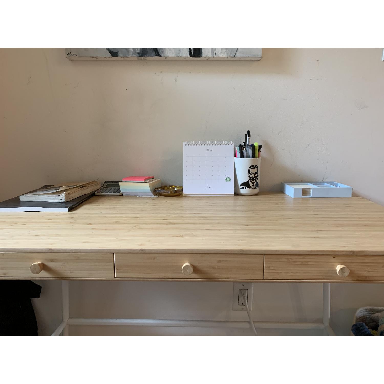 Ikea Bamboo Desk AptDeco