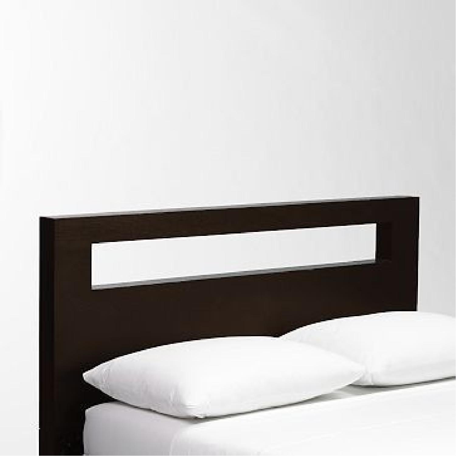 West Elm Simple Queen Size Bed w/ Square Cutout Headboard - image-5