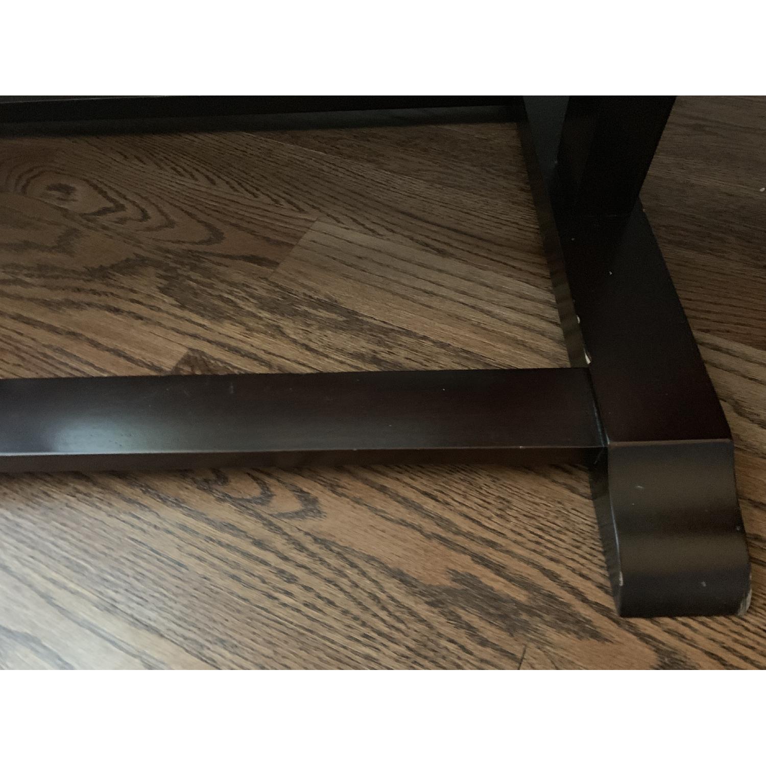 Dark Wood Floor Mirror w/ Stand - image-2