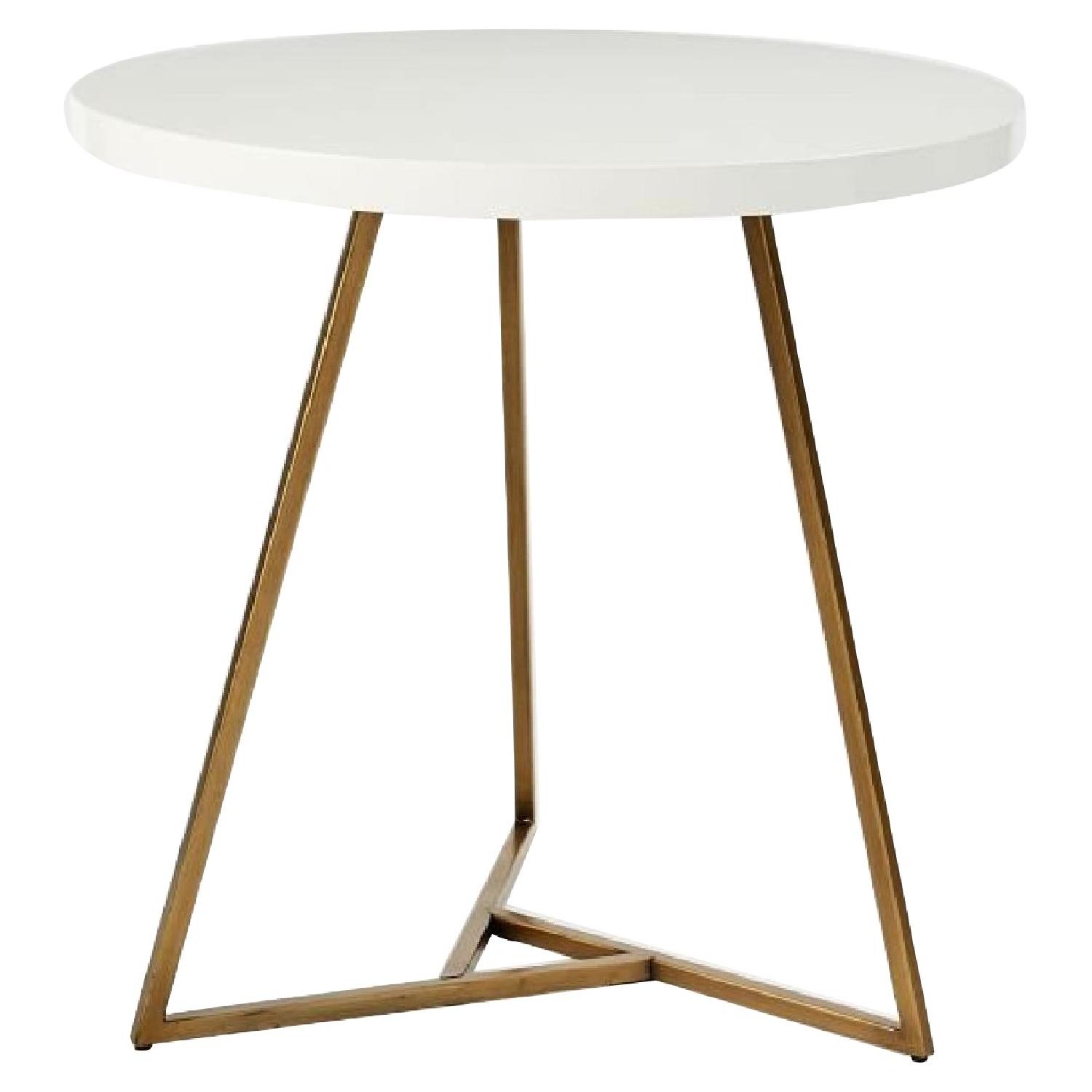 West Elm Lacquer Top Cafe Table - image-0