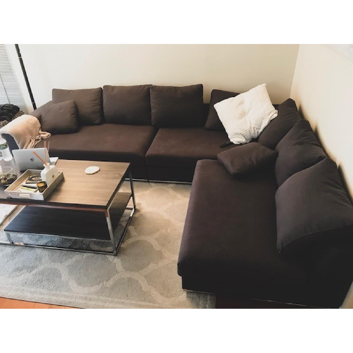 Modani Giovani Contemporary Gray Sectional Sofa - image-1