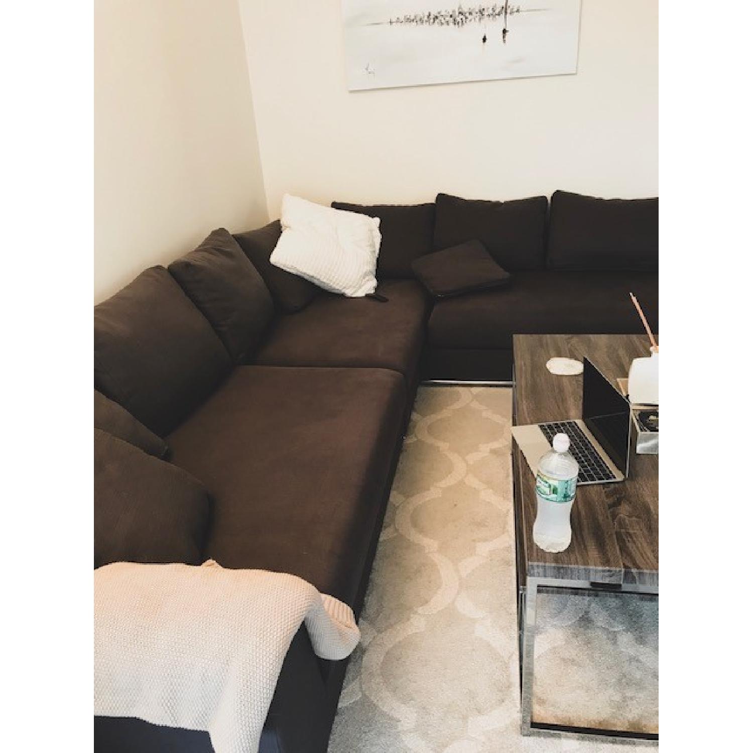 Modani Giovani Contemporary Gray Sectional Sofa - image-2