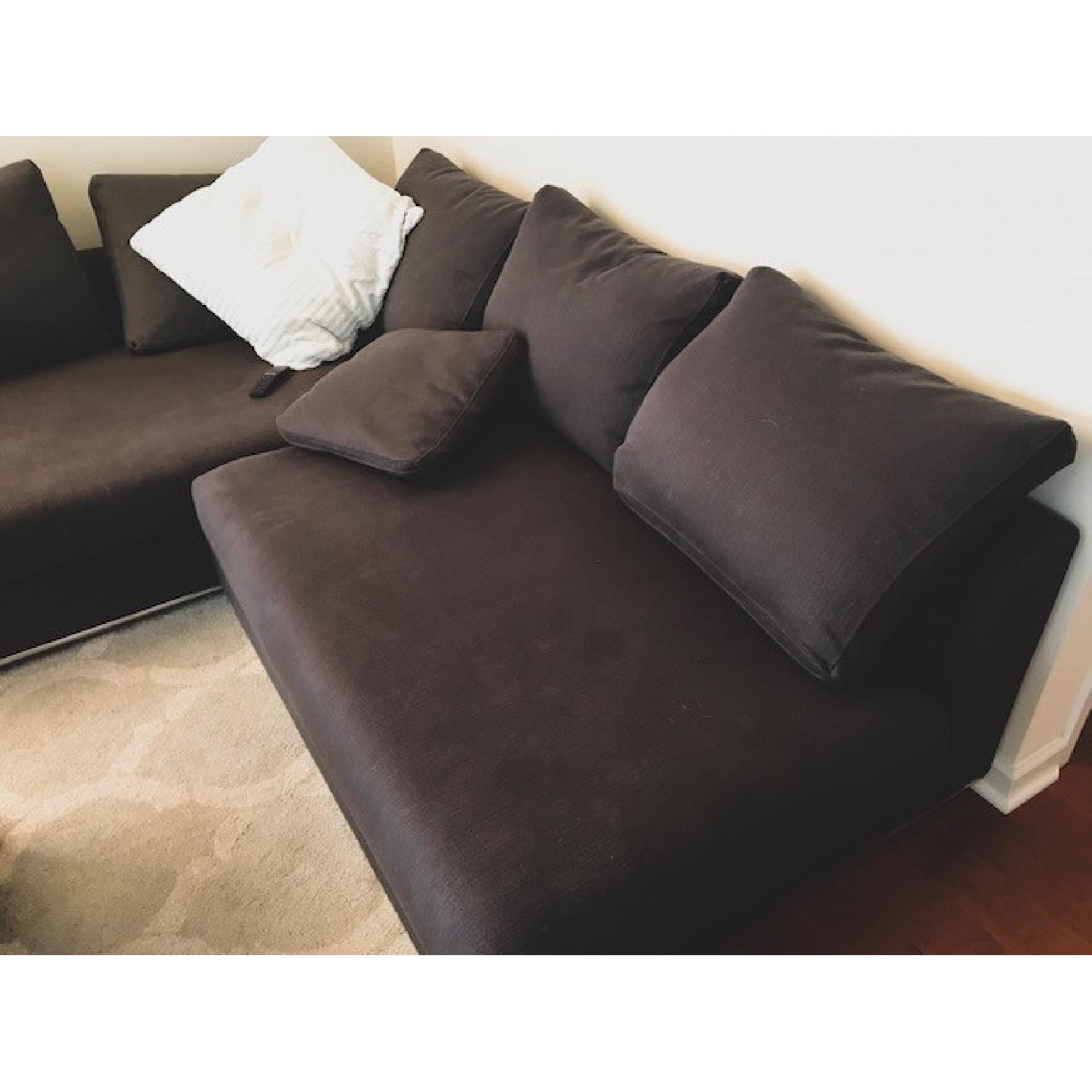 Modani Giovani Contemporary Gray Sectional Sofa - image-3