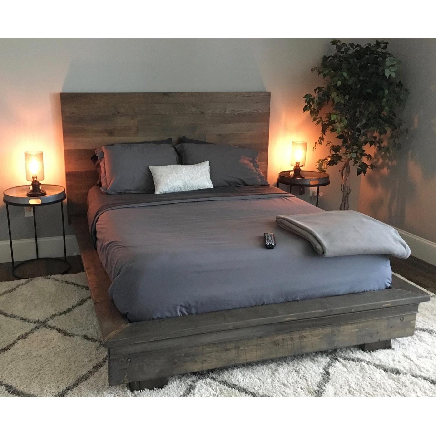 Custom Made Solid Walnut Platform Bed - image-1