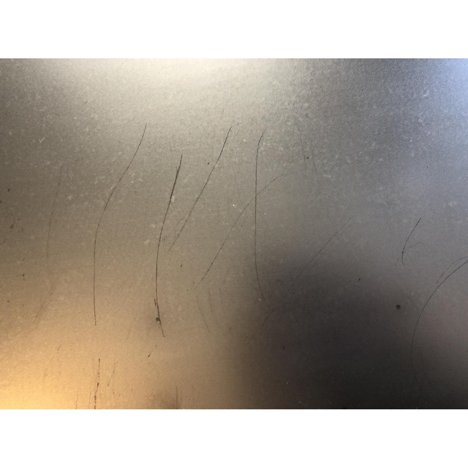 Vintage Mid Century Brushed Steel Tanker Desk - image-3