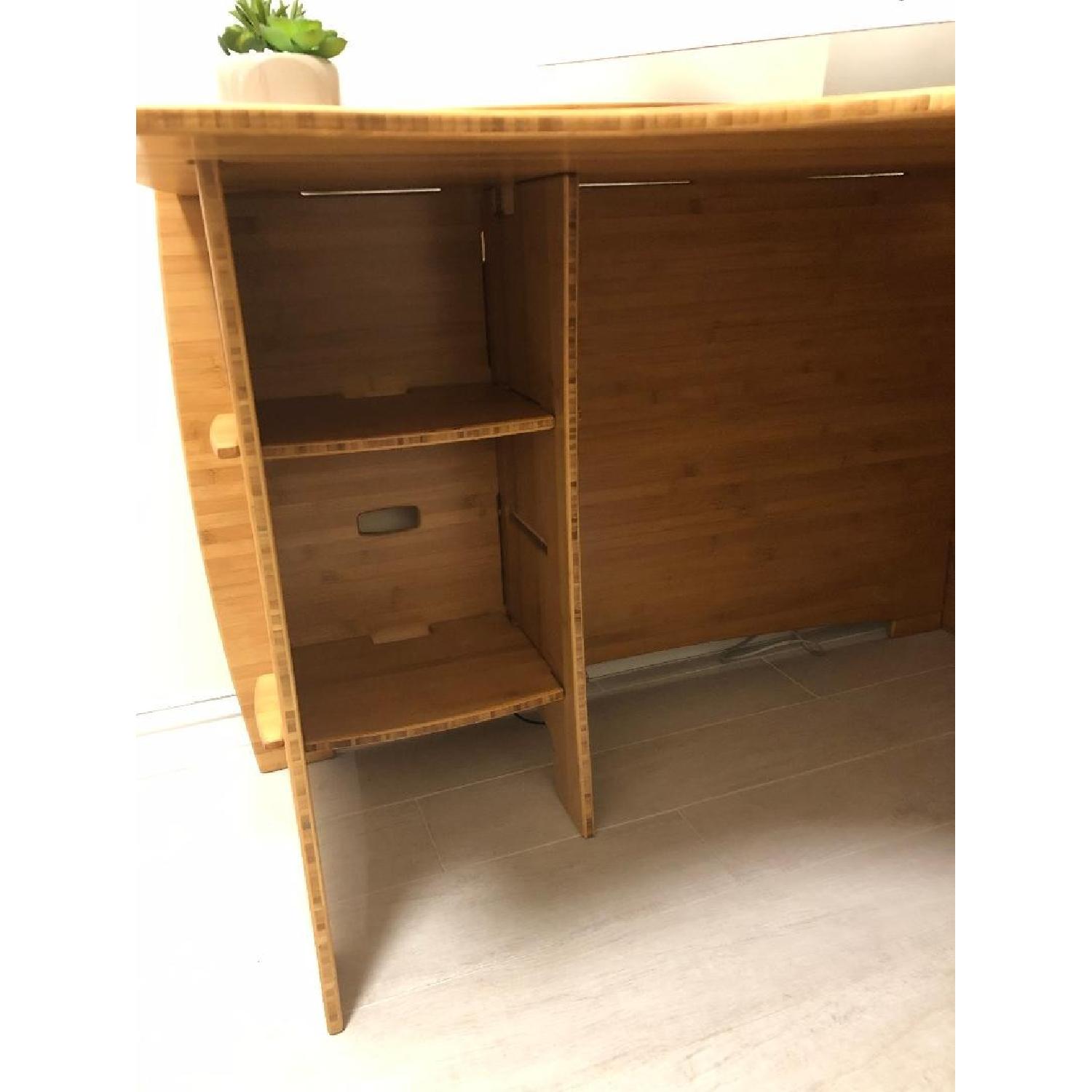 Legare Furniture Modern Bamboo Corner Office Desk - image-4