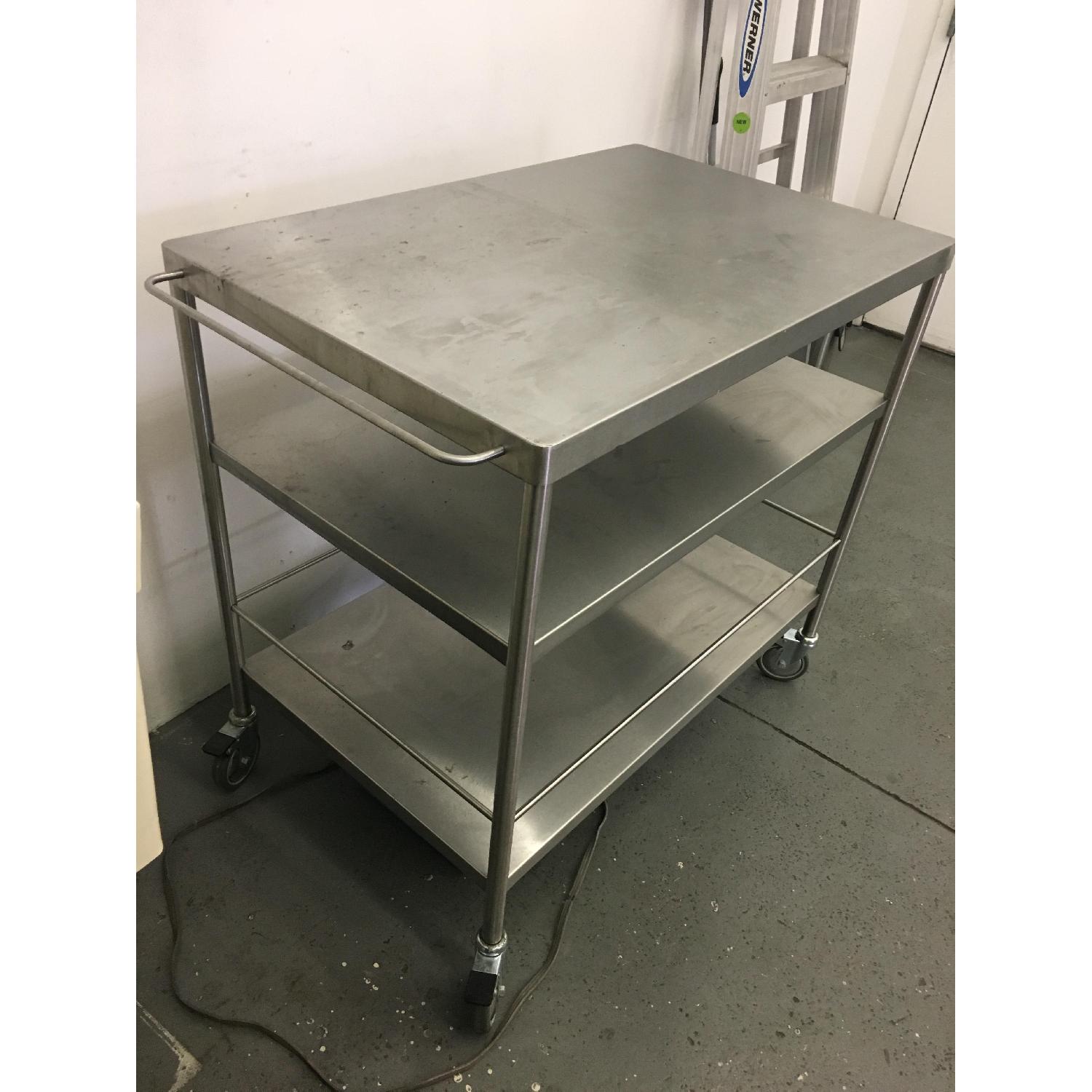 Ikea Flytta Stainless Steel Rolling Kitchen Cart - image-4