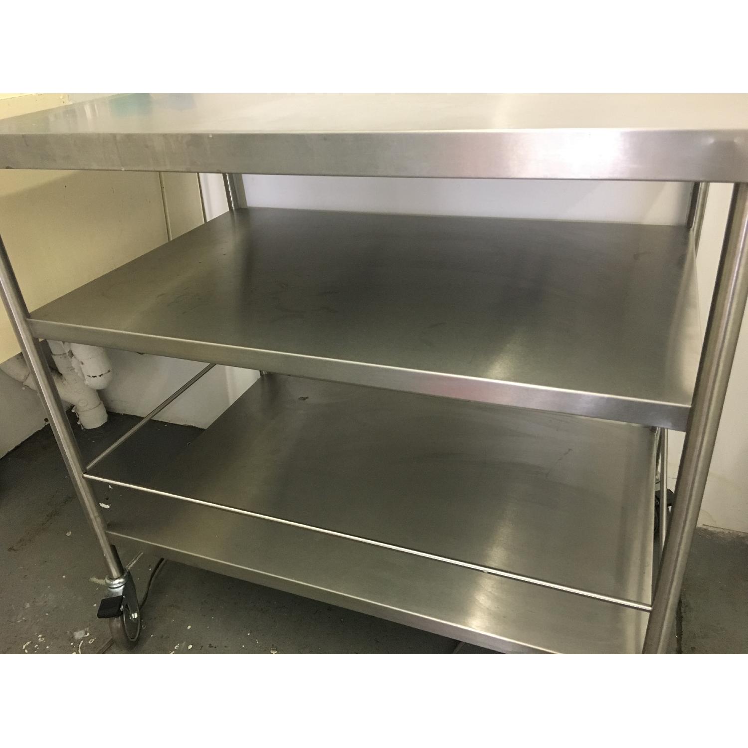 Ikea Flytta Stainless Steel Rolling Kitchen Cart - image-5
