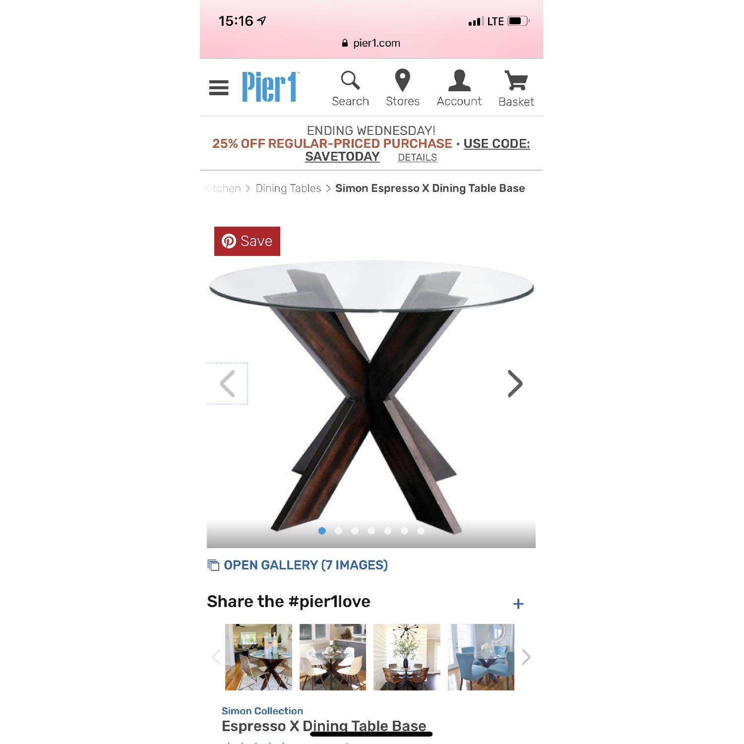 Pier 1 Simon X Espresso Dining Table - image-2