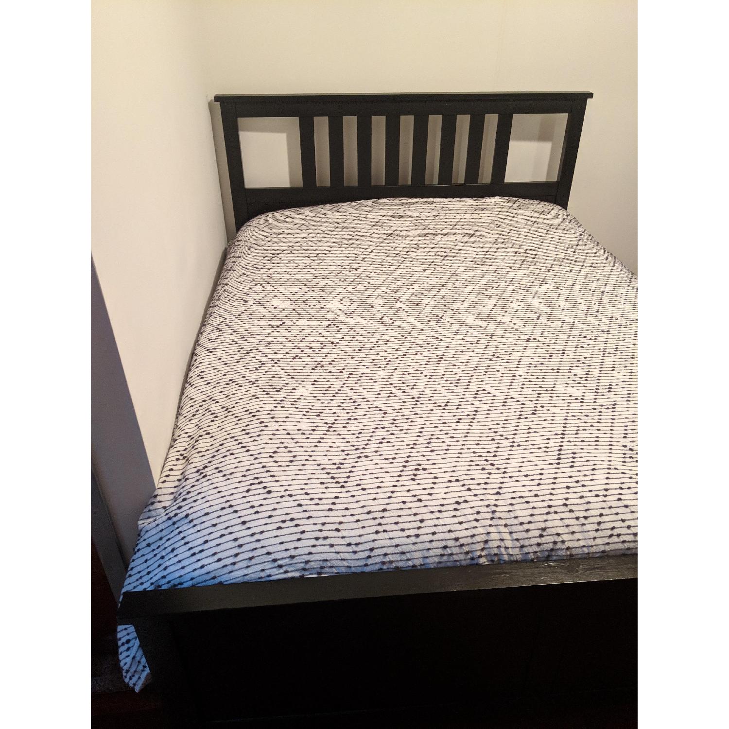 Ikea Hemnes Queen Black Bed Frame AptDeco