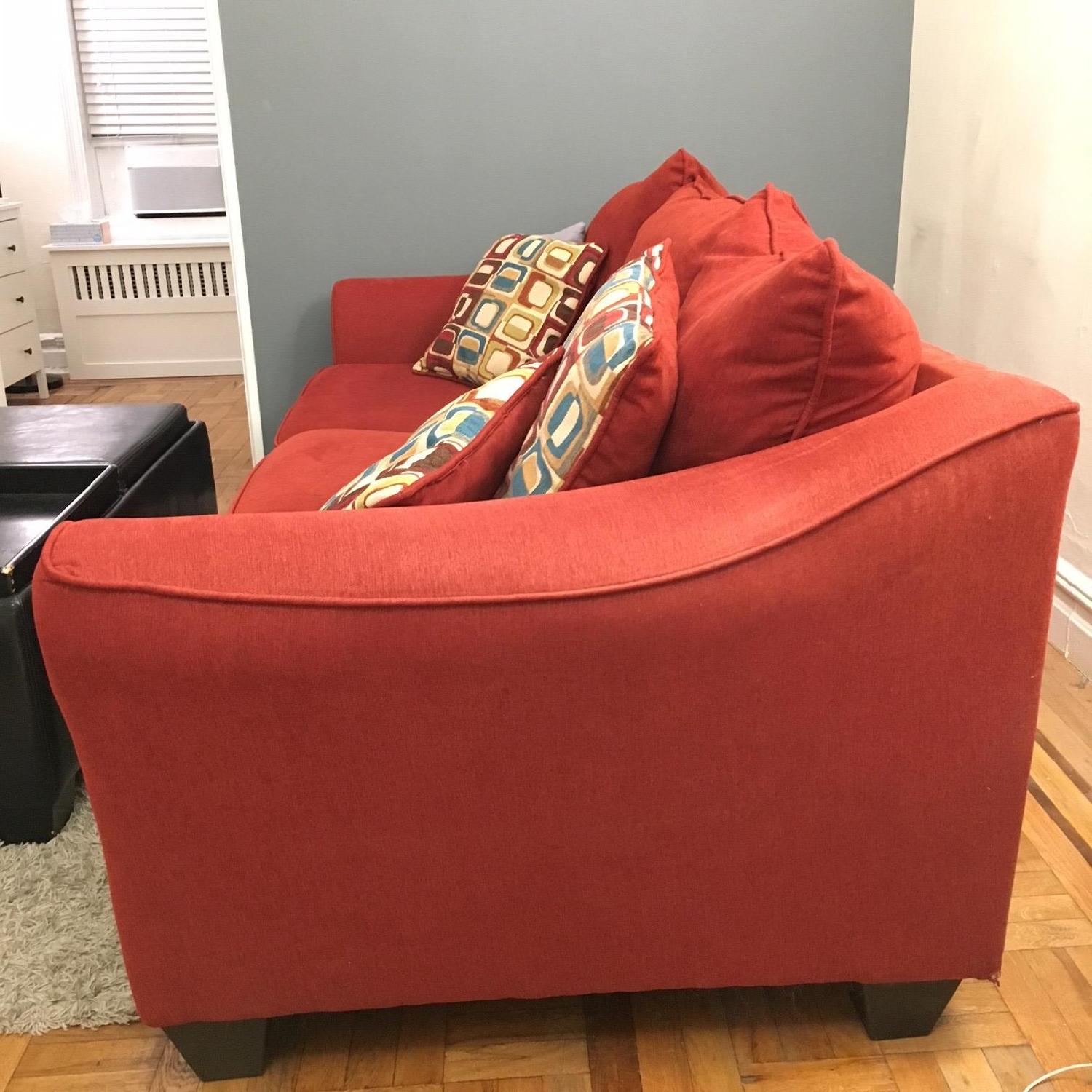 Bob's Red Oversized Sofa w/ Memory Foam Seating - image-5