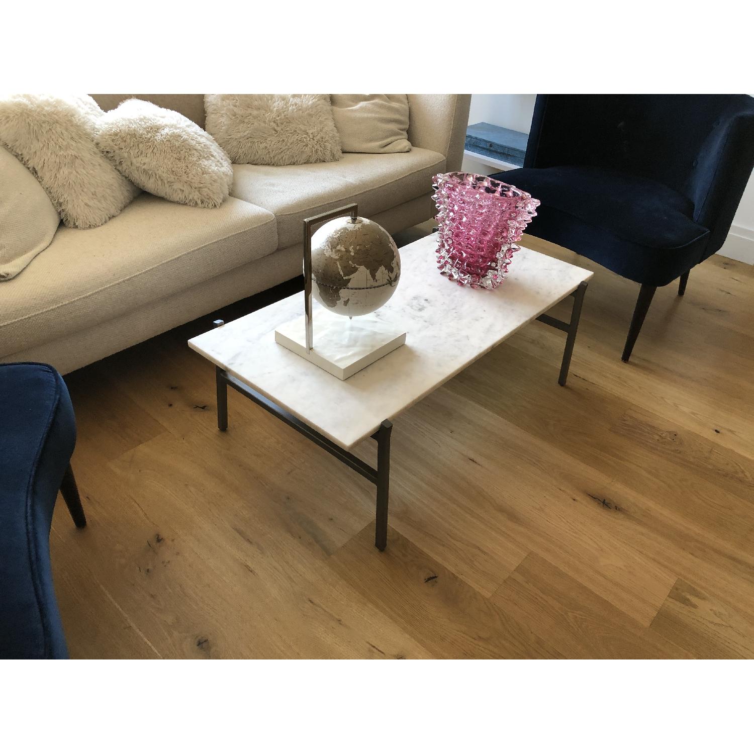 CB2 Slab Marble Antiquated Coffee Table - image-2