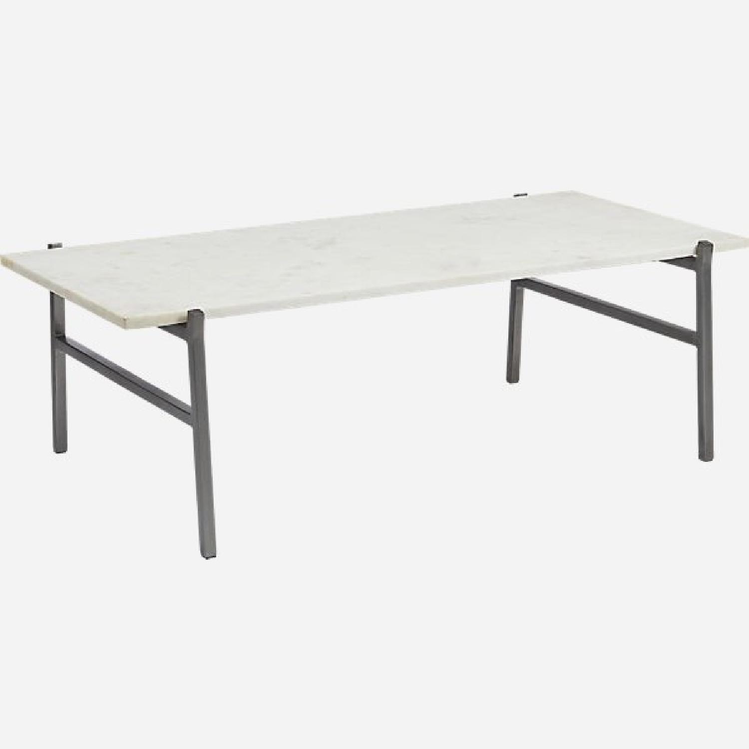 CB2 Slab Marble Antiquated Coffee Table - image-4