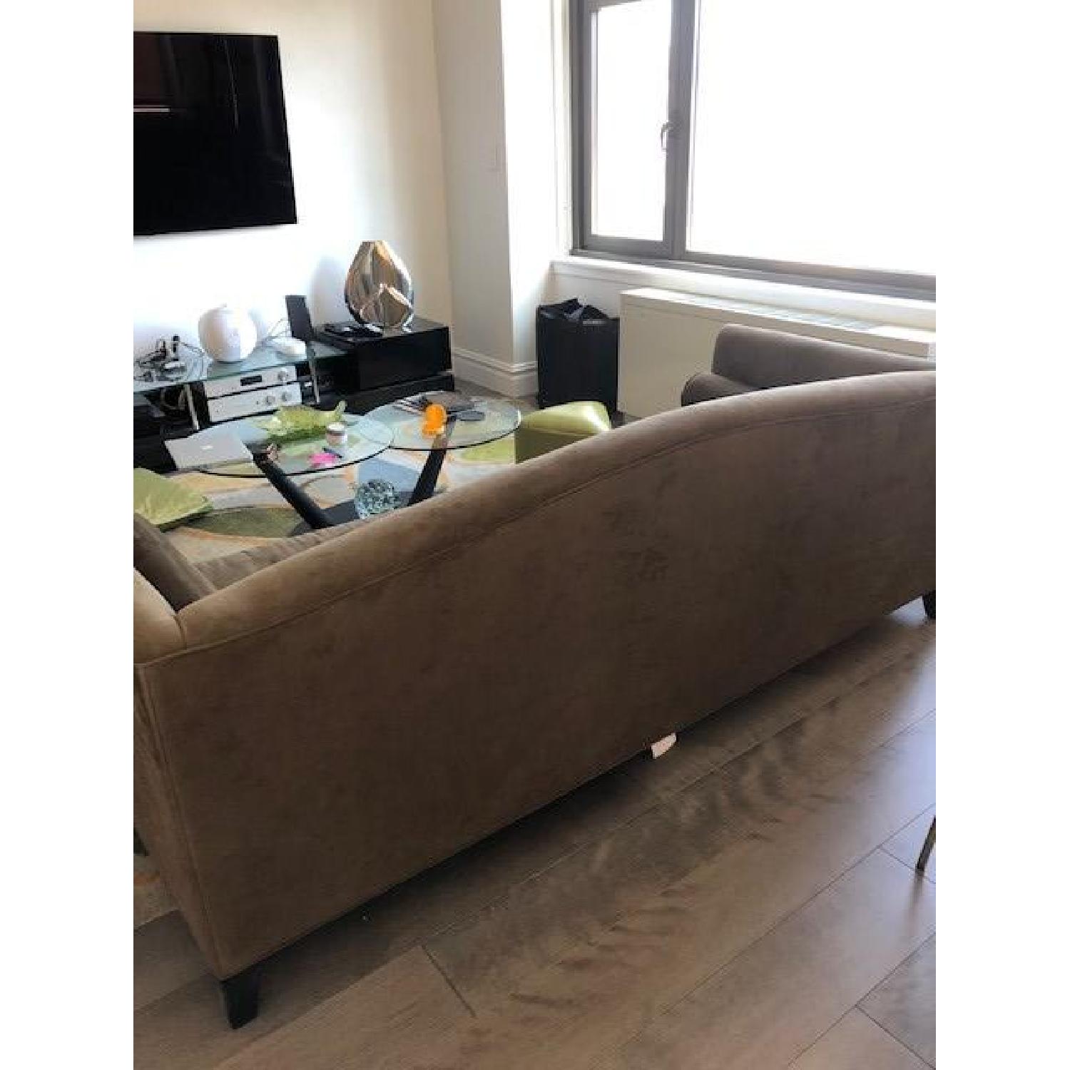 Mitchell Gold + Bob Williams Brown Suede Sofa - image-1