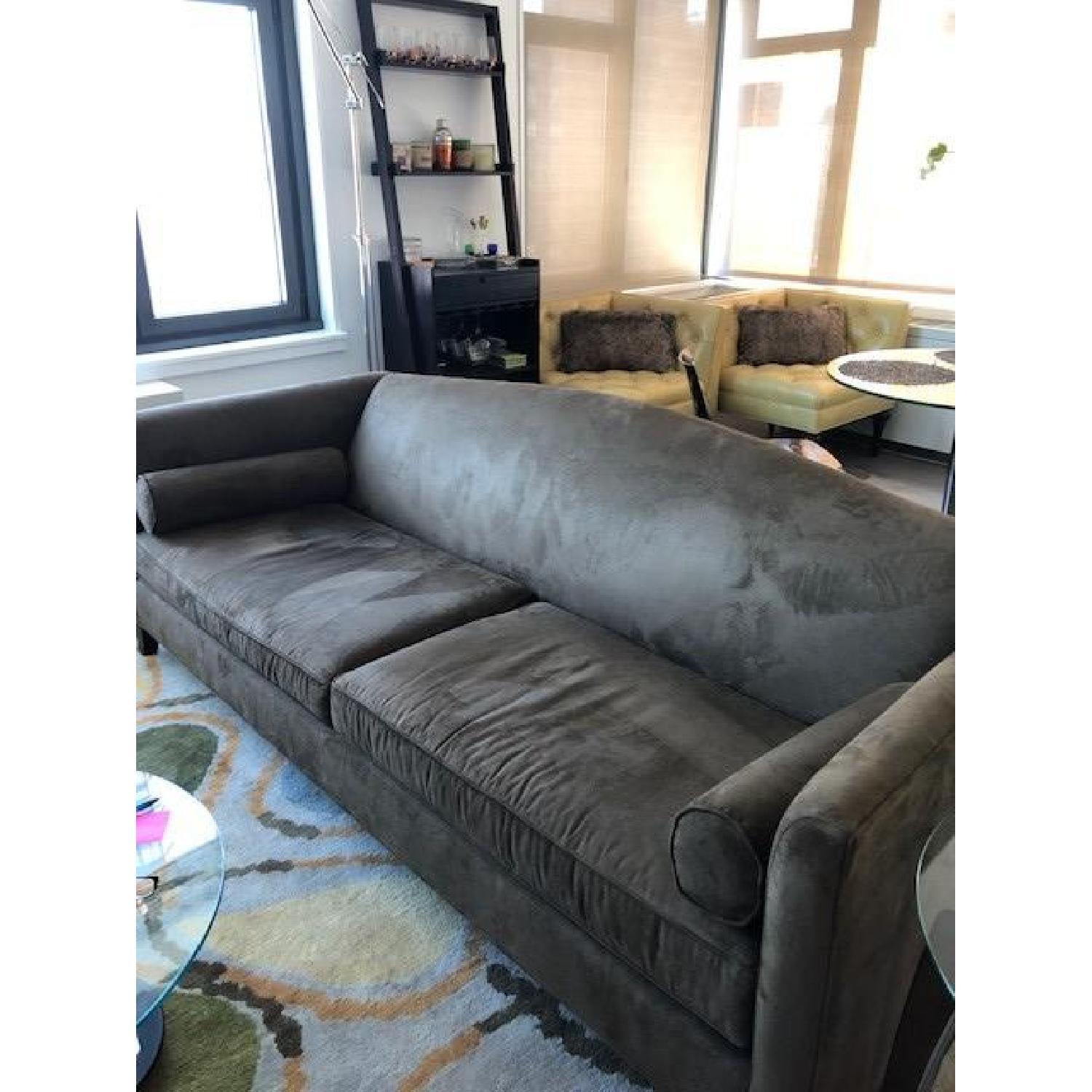 Mitchell Gold + Bob Williams Brown Suede Sofa - image-3