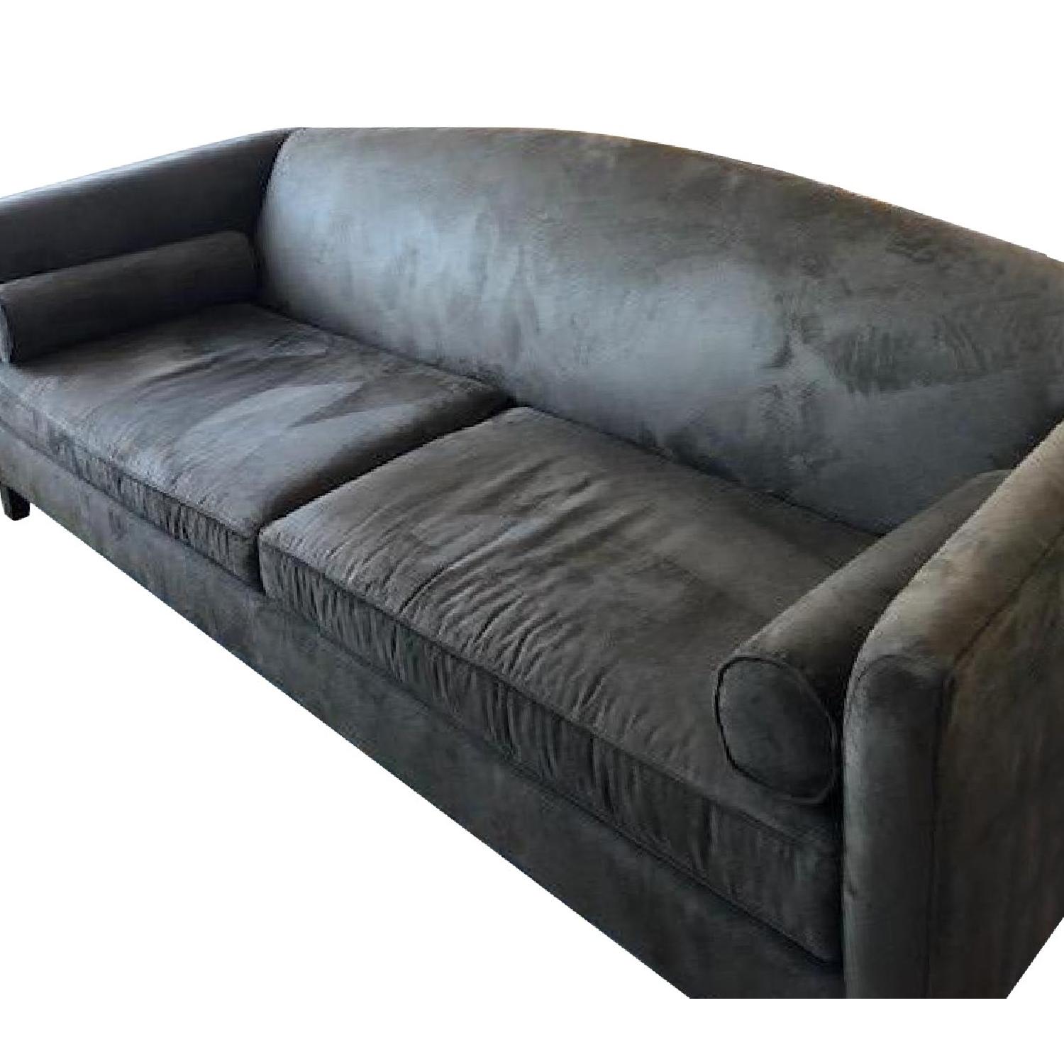 Mitchell Gold + Bob Williams Brown Suede Sofa - image-0