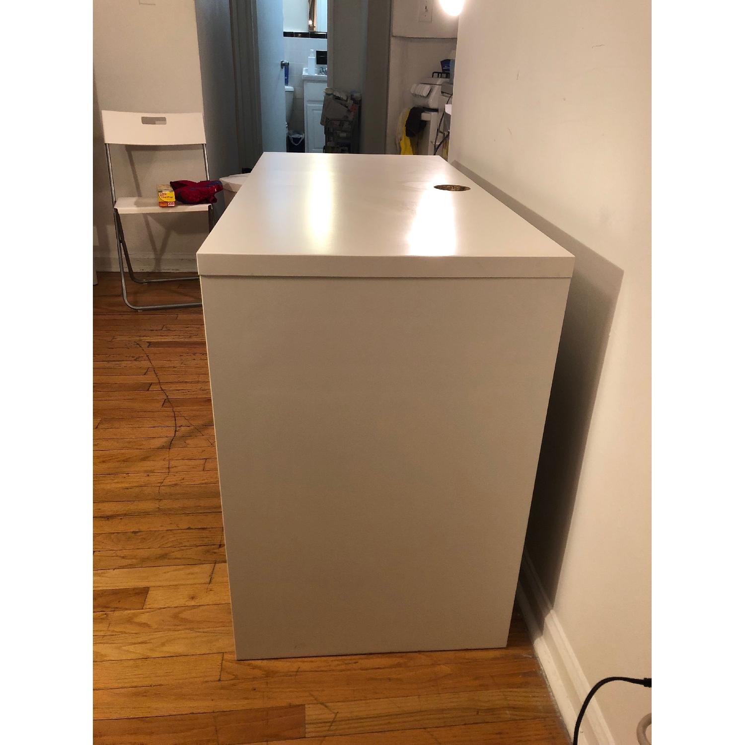 Ikea Micke White Desk & Skalberg Swivel Chair - image-6