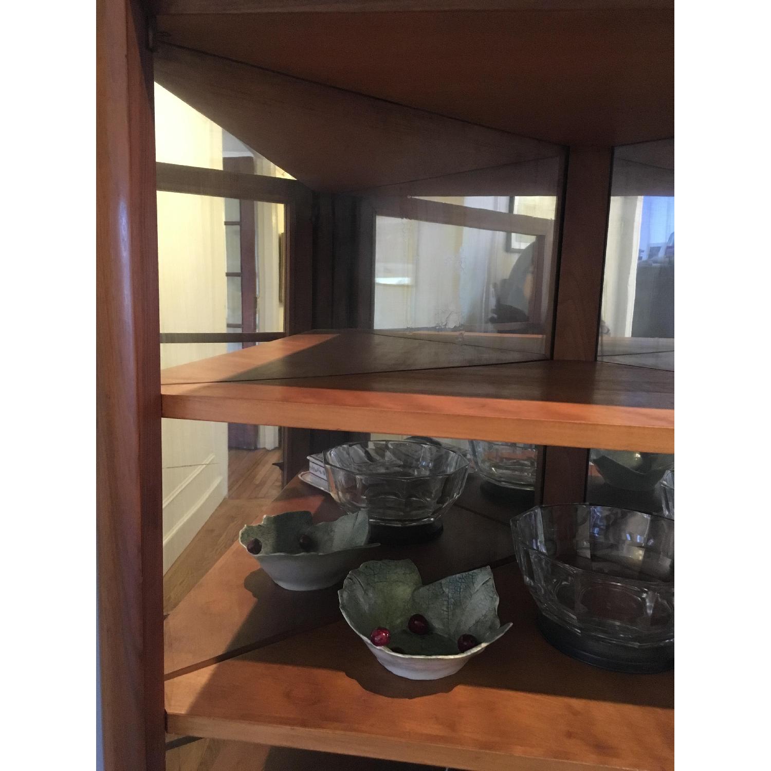 Mid-Century Glass-Front Corner Cabinet - image-2