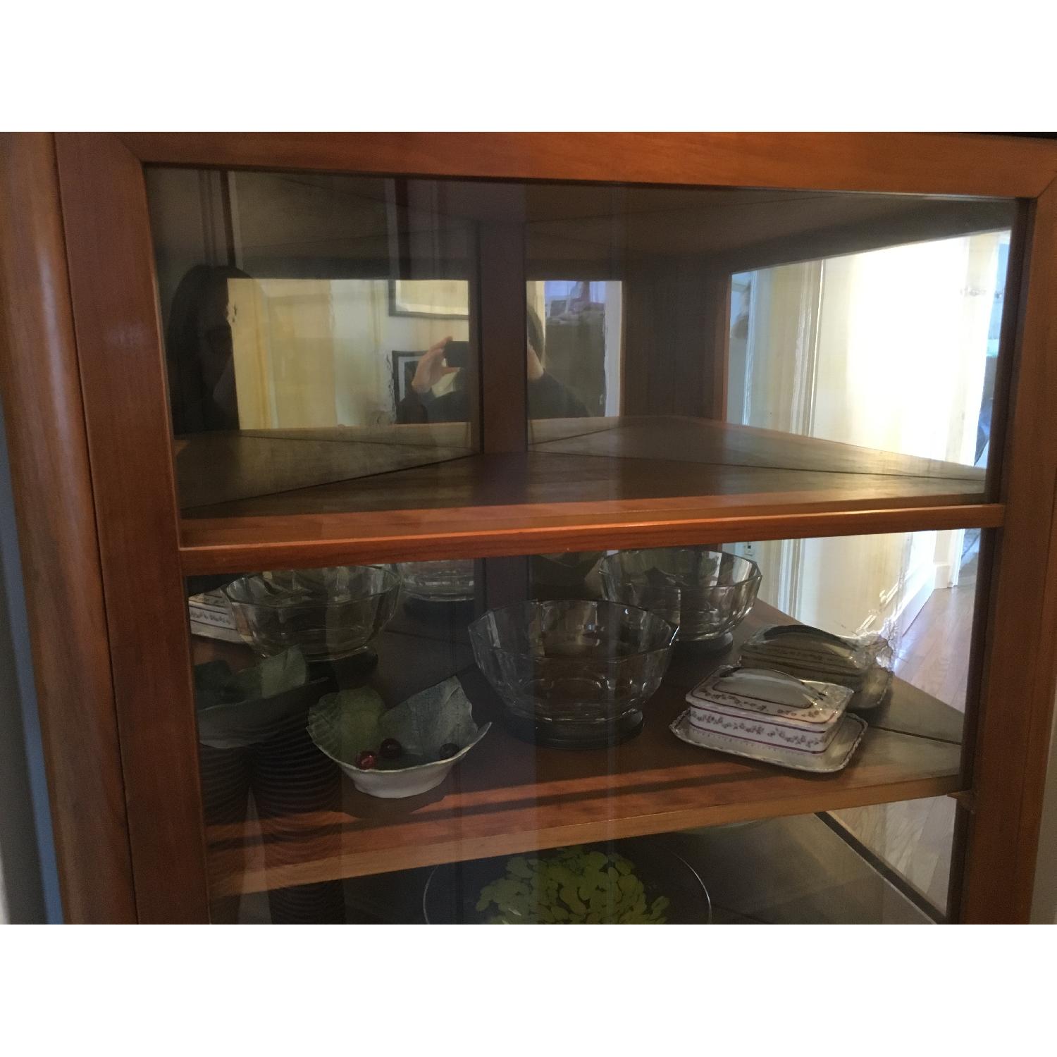 Mid-Century Glass-Front Corner Cabinet - image-4