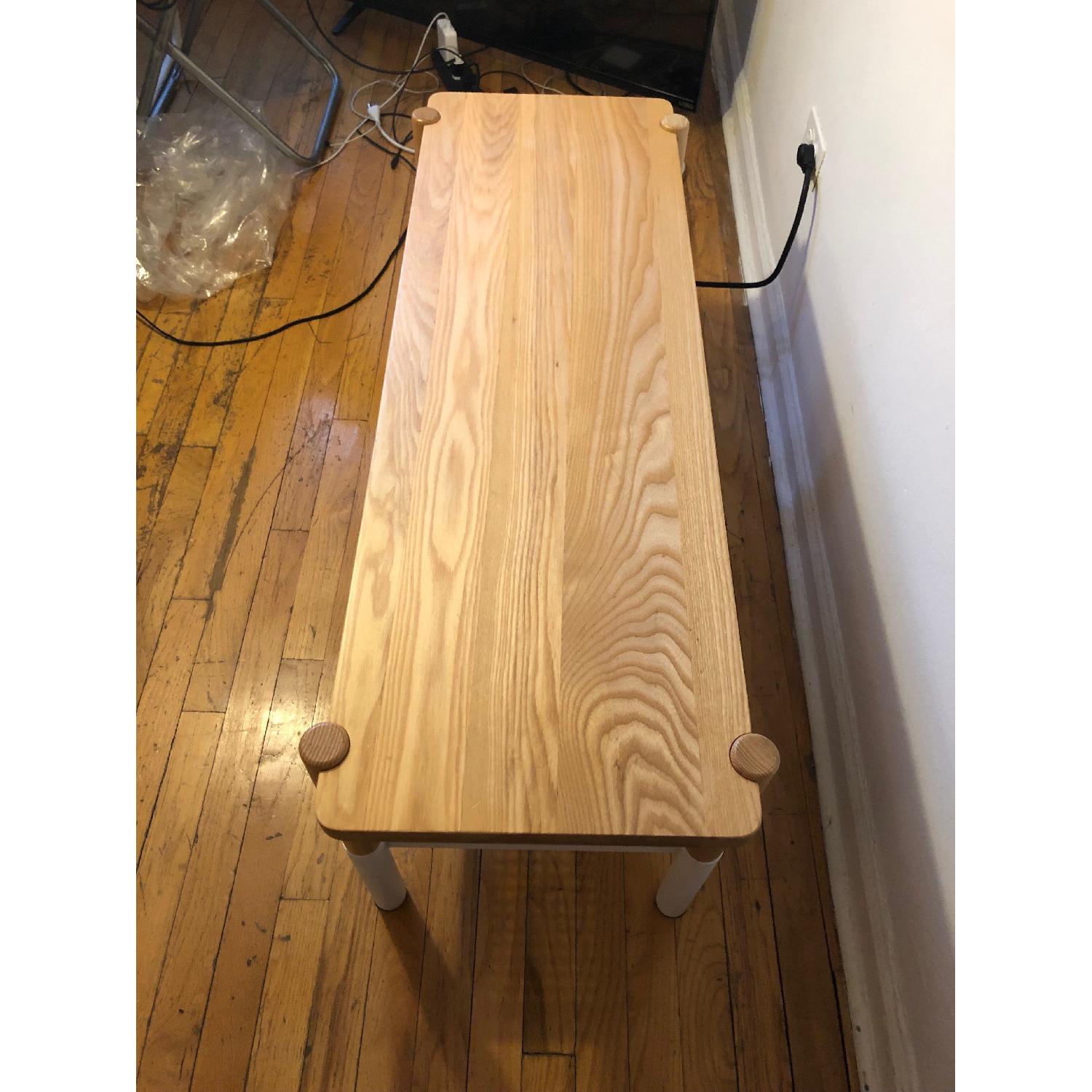 Container Store Wood & Metal Shoe Bench - image-2