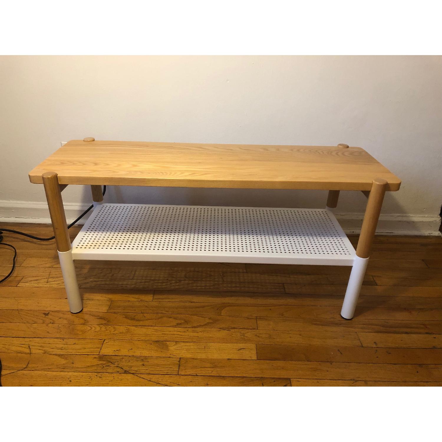 Container Store Wood & Metal Shoe Bench - image-4