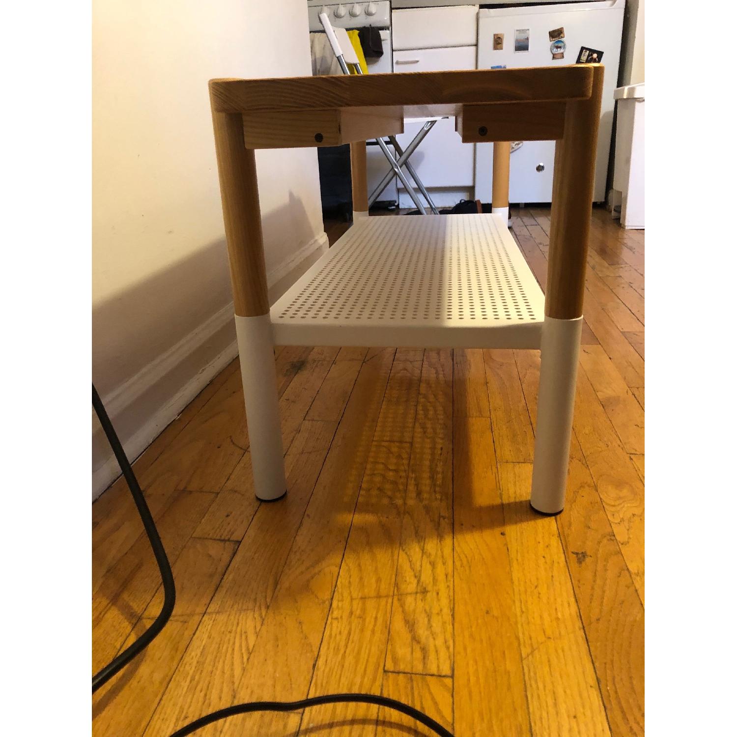 Container Store Wood & Metal Shoe Bench - image-5