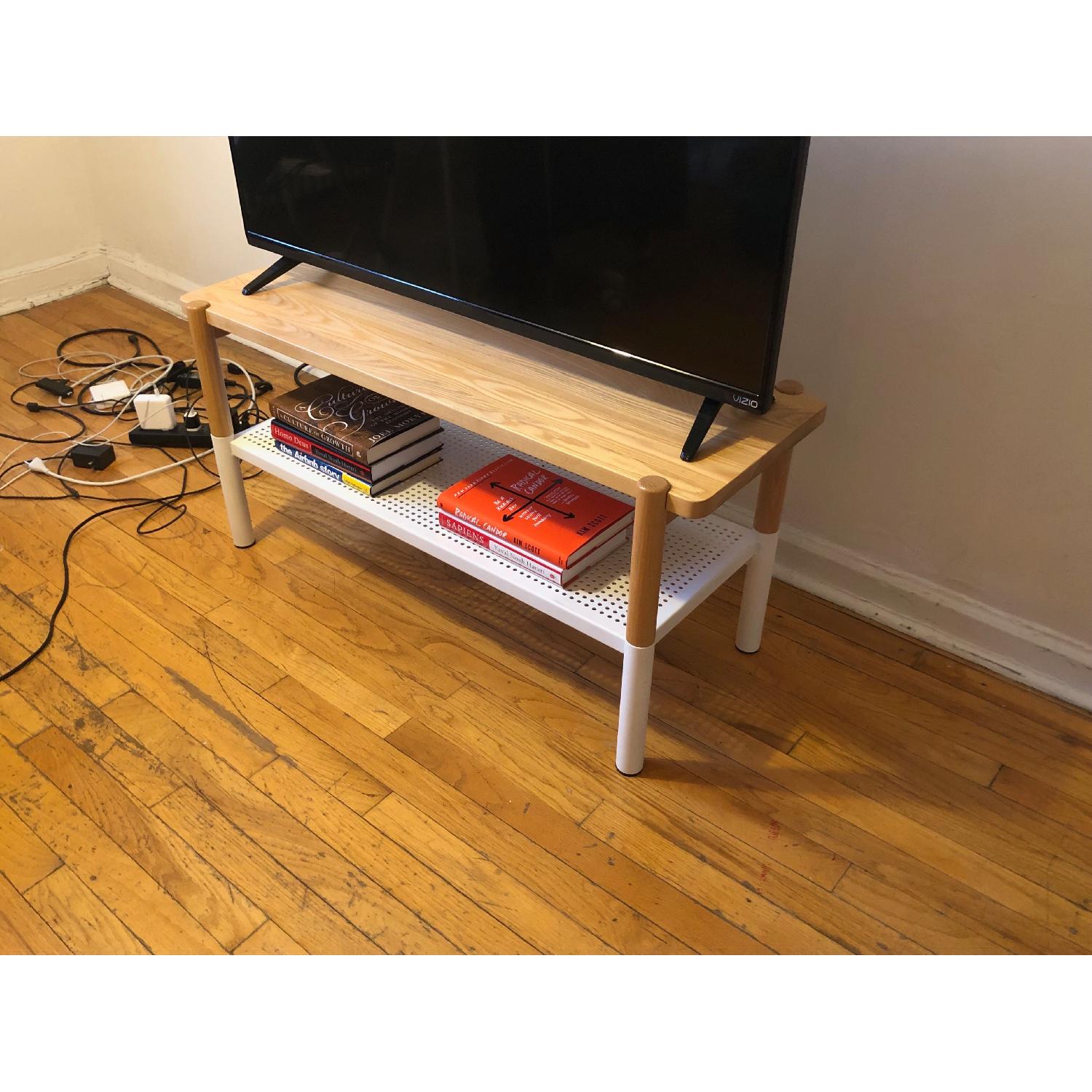 Container Store Wood & Metal Shoe Bench - image-6