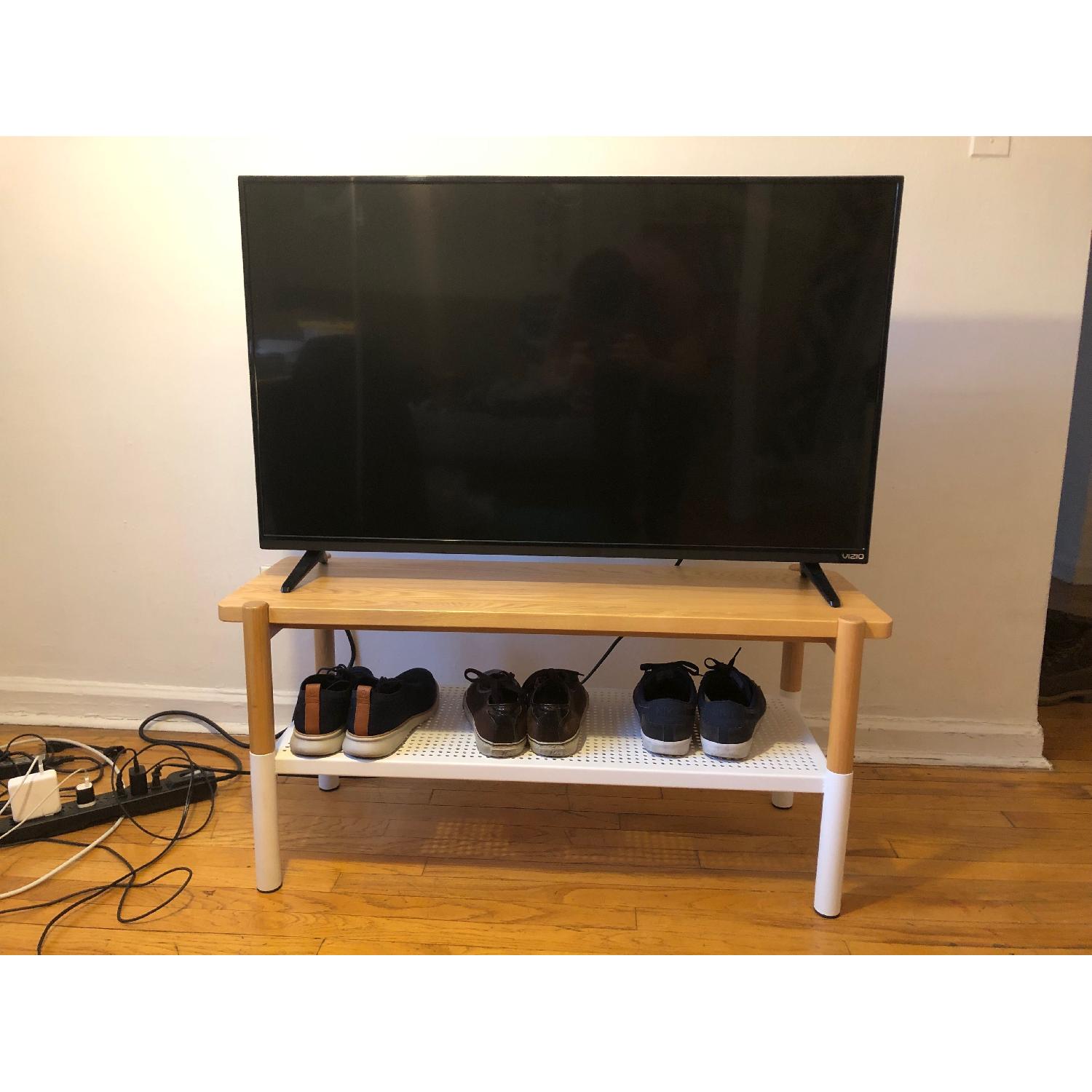 Container Store Wood & Metal Shoe Bench - image-7