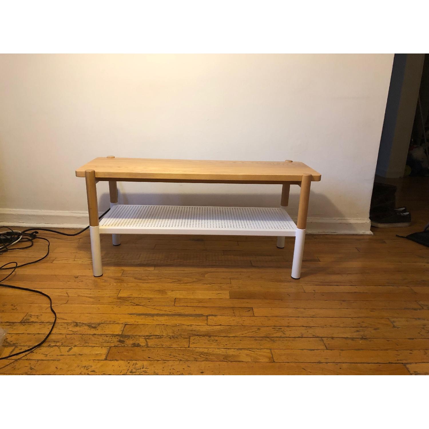 Container Store Wood & Metal Shoe Bench - image-8