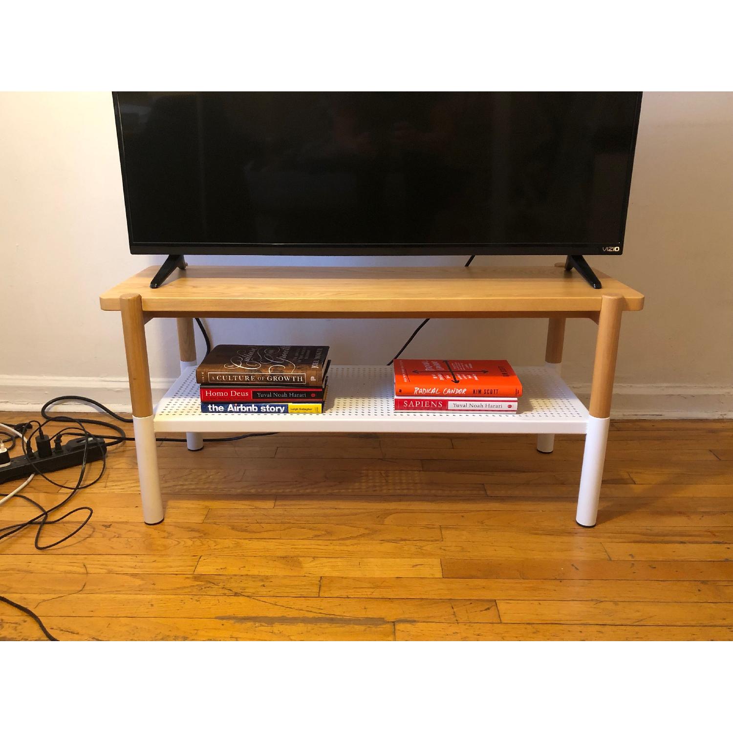 Container Store Wood & Metal Shoe Bench - image-9