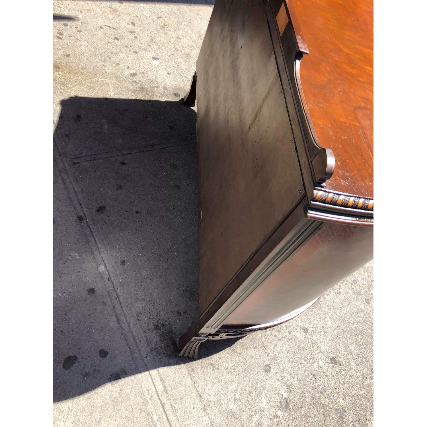 Antique 1920s Half Moon Inlaid Dresser w/ Original Handles - image-7