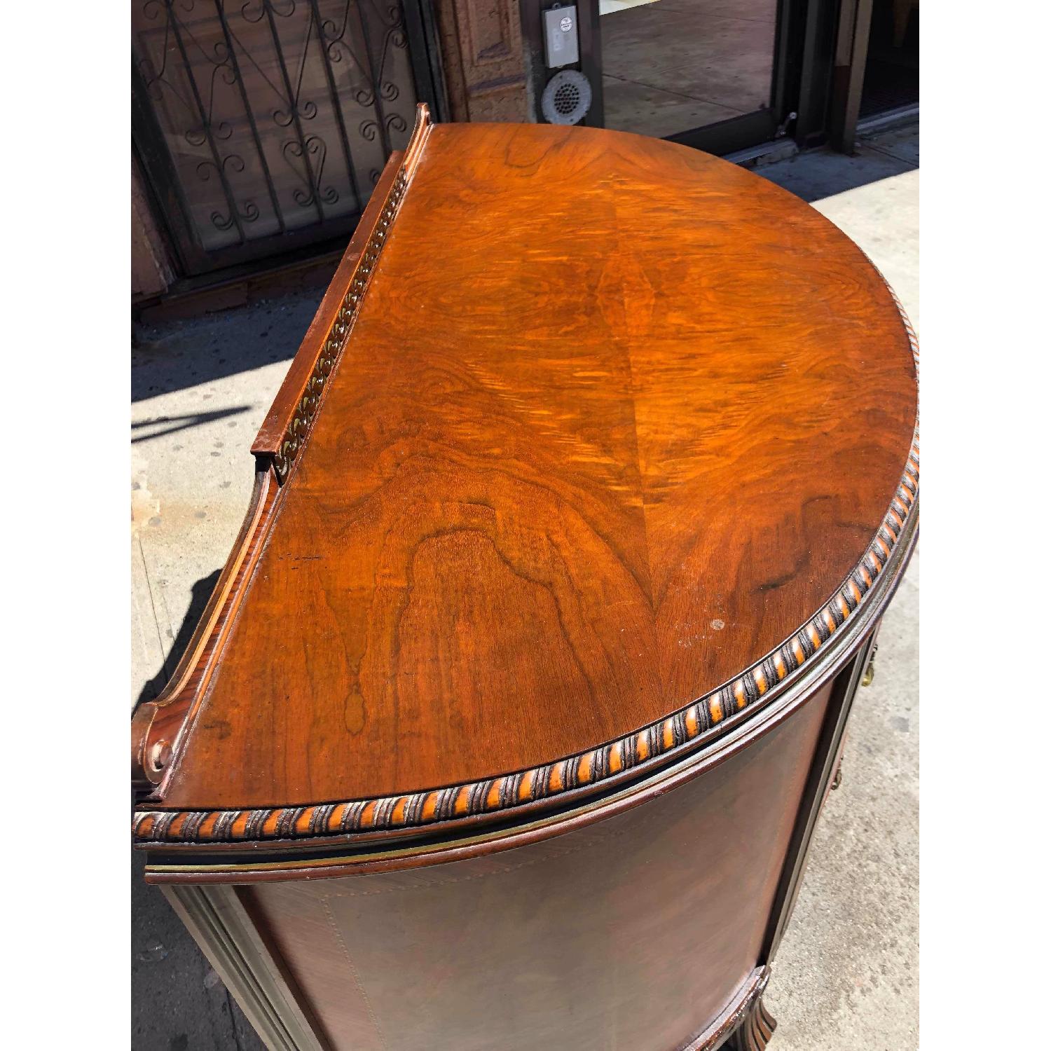 Antique 1920s Half Moon Inlaid Dresser w/ Original Handles - image-8