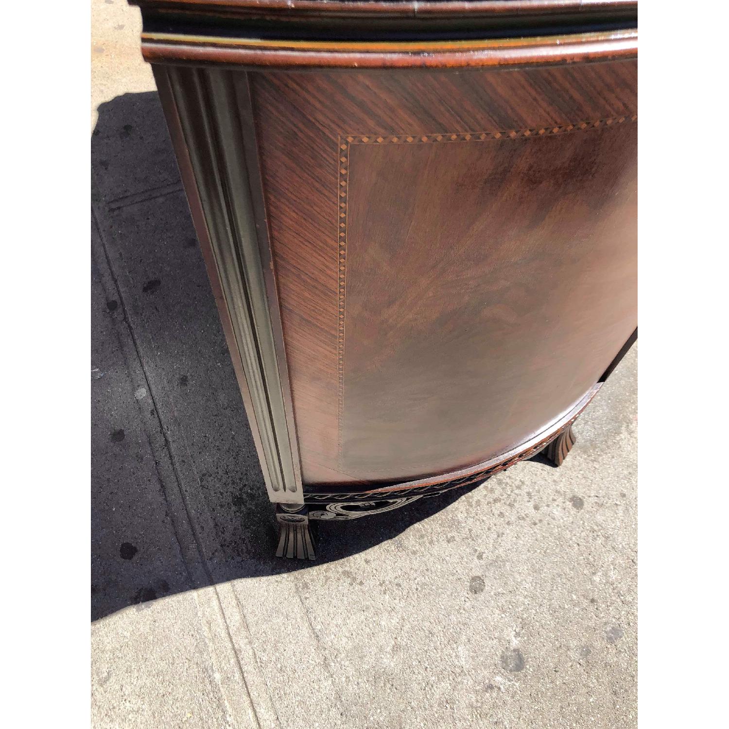 Antique 1920s Half Moon Inlaid Dresser w/ Original Handles - image-9