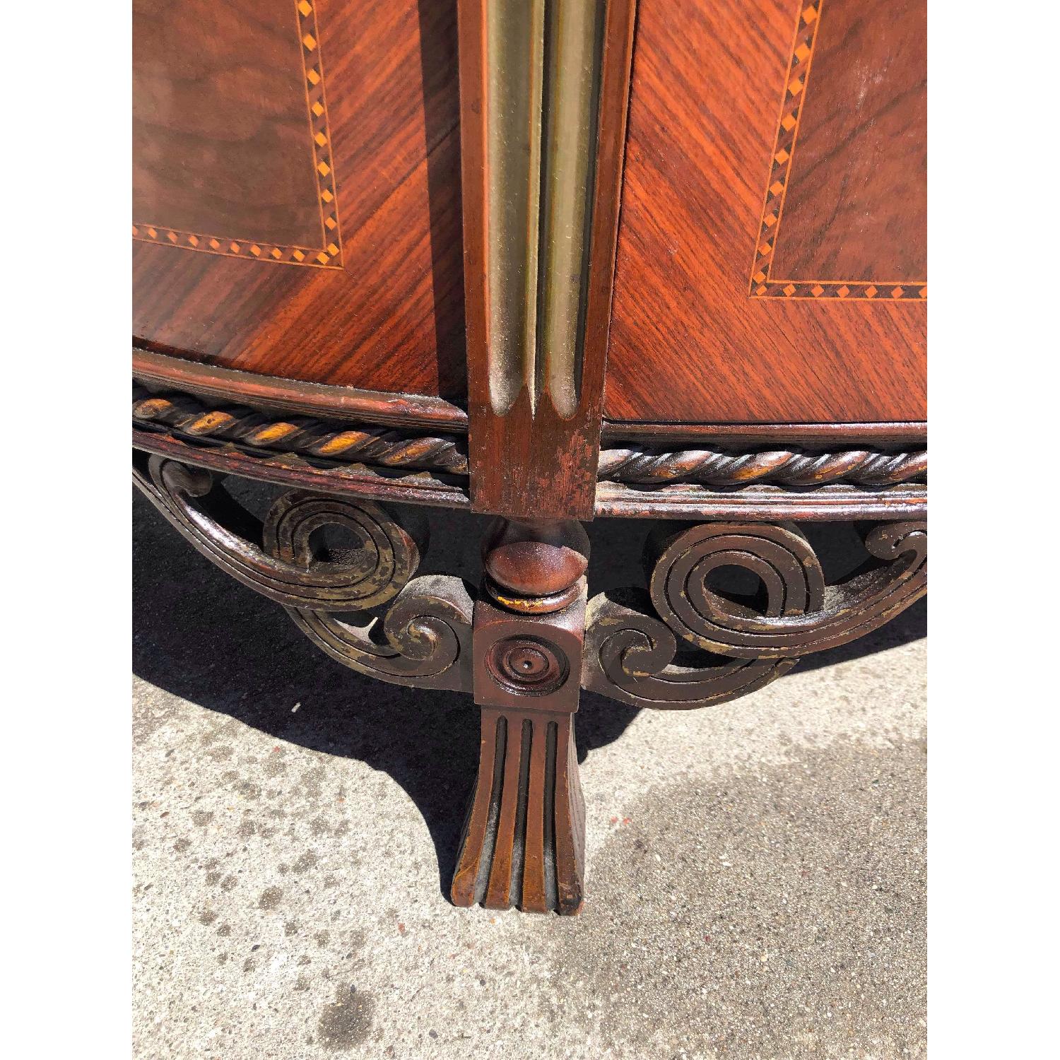 Antique 1920s Half Moon Inlaid Dresser w/ Original Handles - image-10