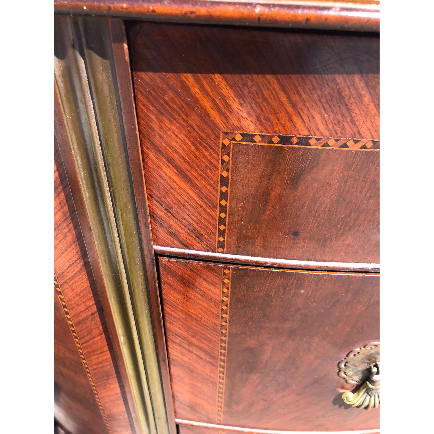 Antique 1920s Half Moon Inlaid Dresser w/ Original Handles - image-13