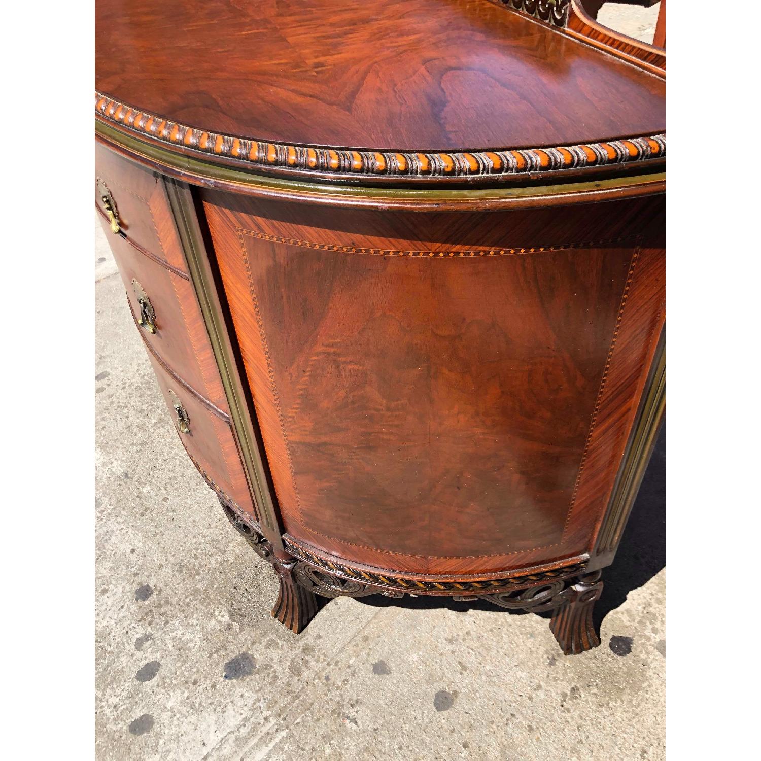 Antique 1920s Half Moon Inlaid Dresser w/ Original Handles - image-14