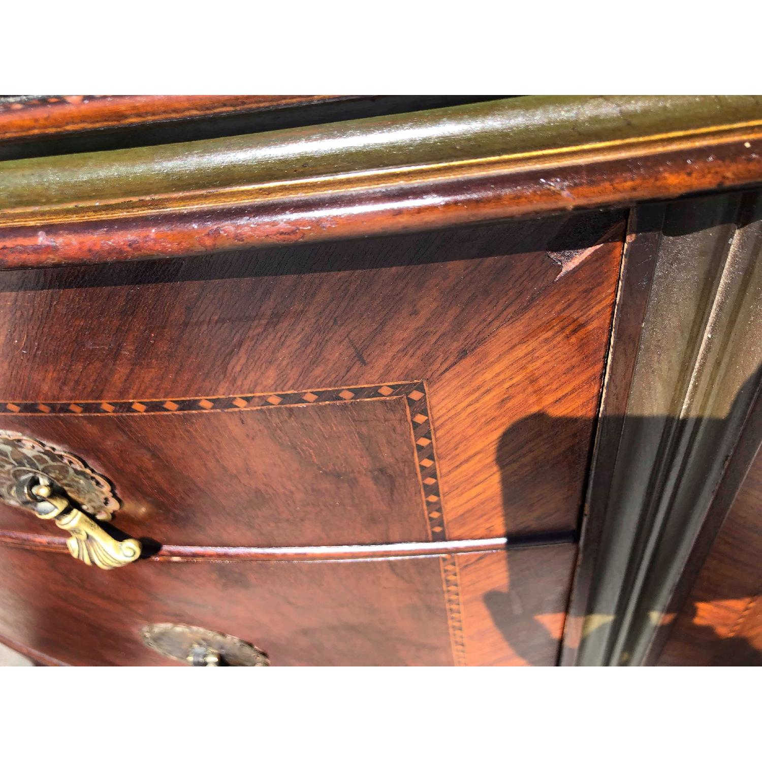 Antique 1920s Half Moon Inlaid Dresser w/ Original Handles - image-18