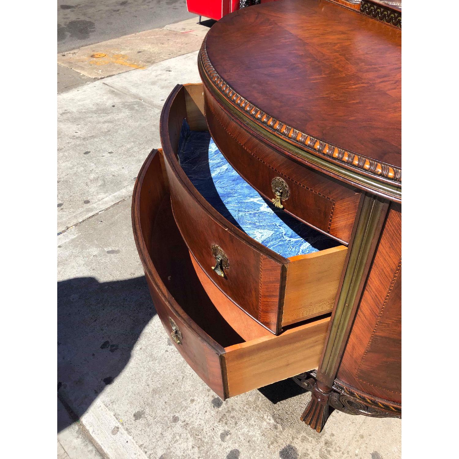 Antique 1920s Half Moon Inlaid Dresser w/ Original Handles - image-21