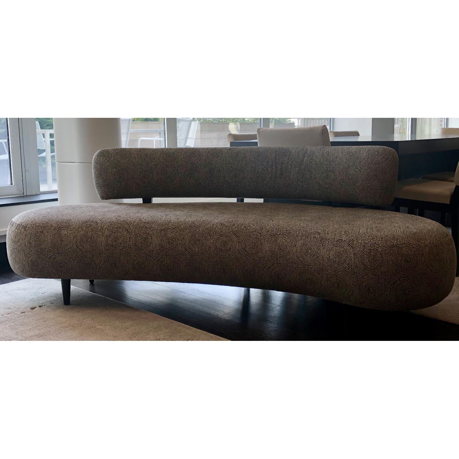 Custom Mid-Century Style Curved Banquette - image-1